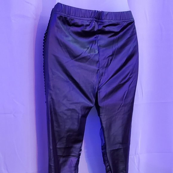 3 for $25 Brand-new front laced wet look leggings - Picture 2 of 4